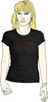 Tričko dámské černé JL10 - Červený emblém