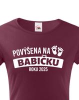 Tričko pro budoucí babičku roku 2025 - skvělý dárek