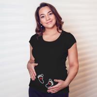 Tričko pro budoucí maminky s vtipným potiskem nožičky