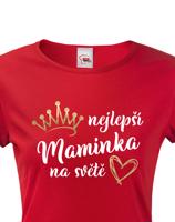 Tričko pro maminku Nejlepší maminka na světě se zlatým zdobením