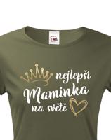 Tričko pro maminku Nejlepší maminka na světě se zlatým zdobením