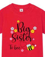 Tričko pro miminka s potiskem Big sister to bee