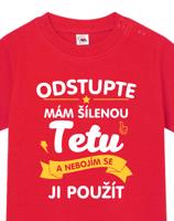 Tričko pro miminka s potiskem Mám šílenou tetu - ideální dárek od tety