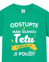 Tričko pro miminka s potiskem Mám šílenou tetu - ideální dárek od tety