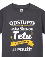 Tričko pro miminka s potiskem Mám šílenou tetu - ideální dárek od tety