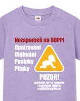 Tričko pro miminka s pravidly péče