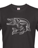 Tričko pro rybáře s motivem štiky - originální potisk s dopravou jen za 46 Kč
