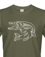 Tričko pro rybáře s motivem štiky - originální potisk s dopravou jen za 46 Kč
