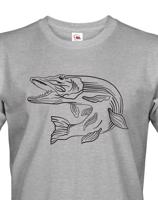 Tričko pro rybáře s motivem štiky - originální potisk s dopravou jen za 46 Kč
