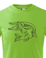 Tričko pro rybáře s motivem štiky - originální potisk s dopravou jen za 52 Kč