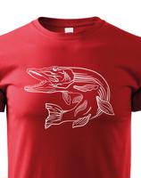 Tričko pro rybáře s motivem štiky - originální potisk s dopravou jen za 52 Kč