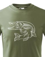 Tričko pro rybáře s motivem štiky - originální potisk s dopravou jen za 52 Kč