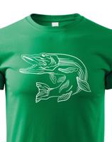 Tričko pro rybáře s motivem štiky - originální potisk s dopravou jen za 52 Kč