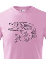 Tričko pro rybáře s motivem štiky - originální potisk s dopravou jen za 52 Kč