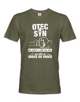Tričko pro tatínky, Otec a syn vždy ze srdce do srdce - ideální dárek