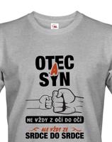 Tričko pro tatínky, Otec a syn vždy ze srdce do srdce - ideální dárek