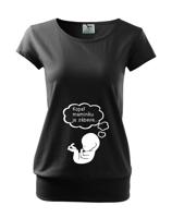 Tričko pro těhotné Kopat maminku je zábava