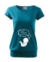 Tričko pro těhotné Kopat maminku je zábava