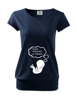 Tričko pro těhotné Kopat maminku je zábava