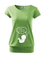 Tričko pro těhotné Kopat maminku je zábava