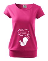 Tričko pro těhotné Kopat maminku je zábava