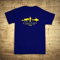 Tričko s motivem Evolution of a poker player