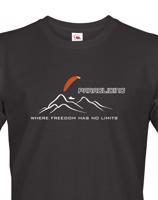 Tričko s motivem Paragliding - Where freedom has no limits