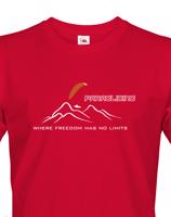 Tričko s motivem Paragliding - Where freedom has no limits