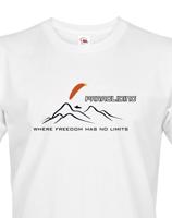 Tričko s motivem Paragliding - Where freedom has no limits