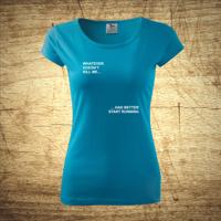 Tričko s motivem Start running