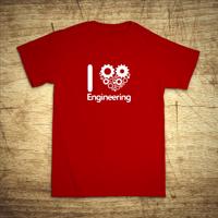 Tričko s motívom I love engineering