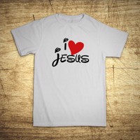 Tričko s motívom I love Jesus