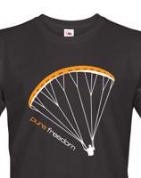 Tričko s paragliding motivem Pure freedom - doprava jen 46 Kč