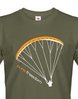 Tričko s paragliding motivem Pure freedom - doprava jen 46 Kč