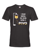 Tričko s pivním motivem Krevní skupina je pivo - ideální dárek