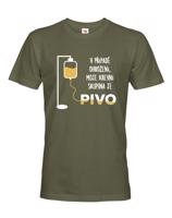 Tričko s pivním motivem Krevní skupina je pivo - ideální dárek