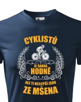 Tričko s potiskem cyklisty EAT, SLEEP, SEX, BIKE, REPEAT