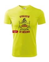 Tričko s potiskem cyklisty EAT, SLEEP, SEX, BIKE, REPEAT