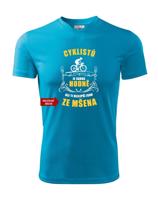 Tričko s potiskem cyklisty EAT, SLEEP, SEX, BIKE, REPEAT