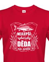 Tričko s potiskem pro dědu rybáře k narozeninám nebo Vánocům