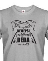 Tričko s potiskem pro dědu rybáře k narozeninám nebo Vánocům