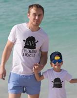 Trika pro otce a syna Monster - pomoc stvořil jsem monstrum - monstrum