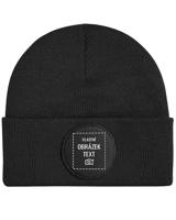 Unisex čepice s kruhovou nášivkou a vlastním potiskem