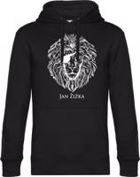 Unisex černá mikina Žižka - Lev