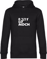 Unisex čierna mikina s kapucňou UK - FCLTY OF MDCN