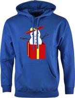 Unisex modrá mikina Klárka - Sněhulák