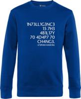 Unisex modrý crewneck Teorie Inteligence