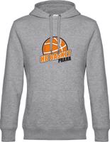 Unisex šedá mikina HB Basket - logo