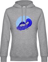 Unisex šedá mikina Klárka - Delfín a Želva