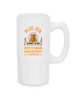 Úzký pivní půllitr – Piju jen dvakrát za rok | Vtipný dárek pro pivaře | BezTváTriko.cz